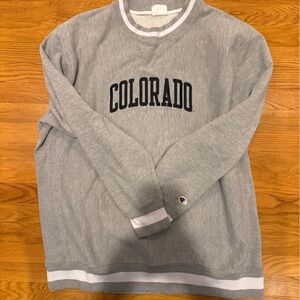 Champion Gray and White Sweatshirt
